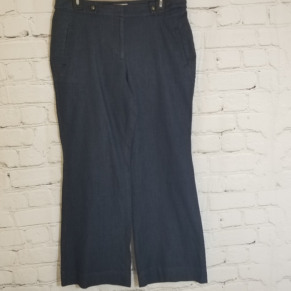 LOFT Pants - Loft Dark Wide Leg Mid Rise Pants